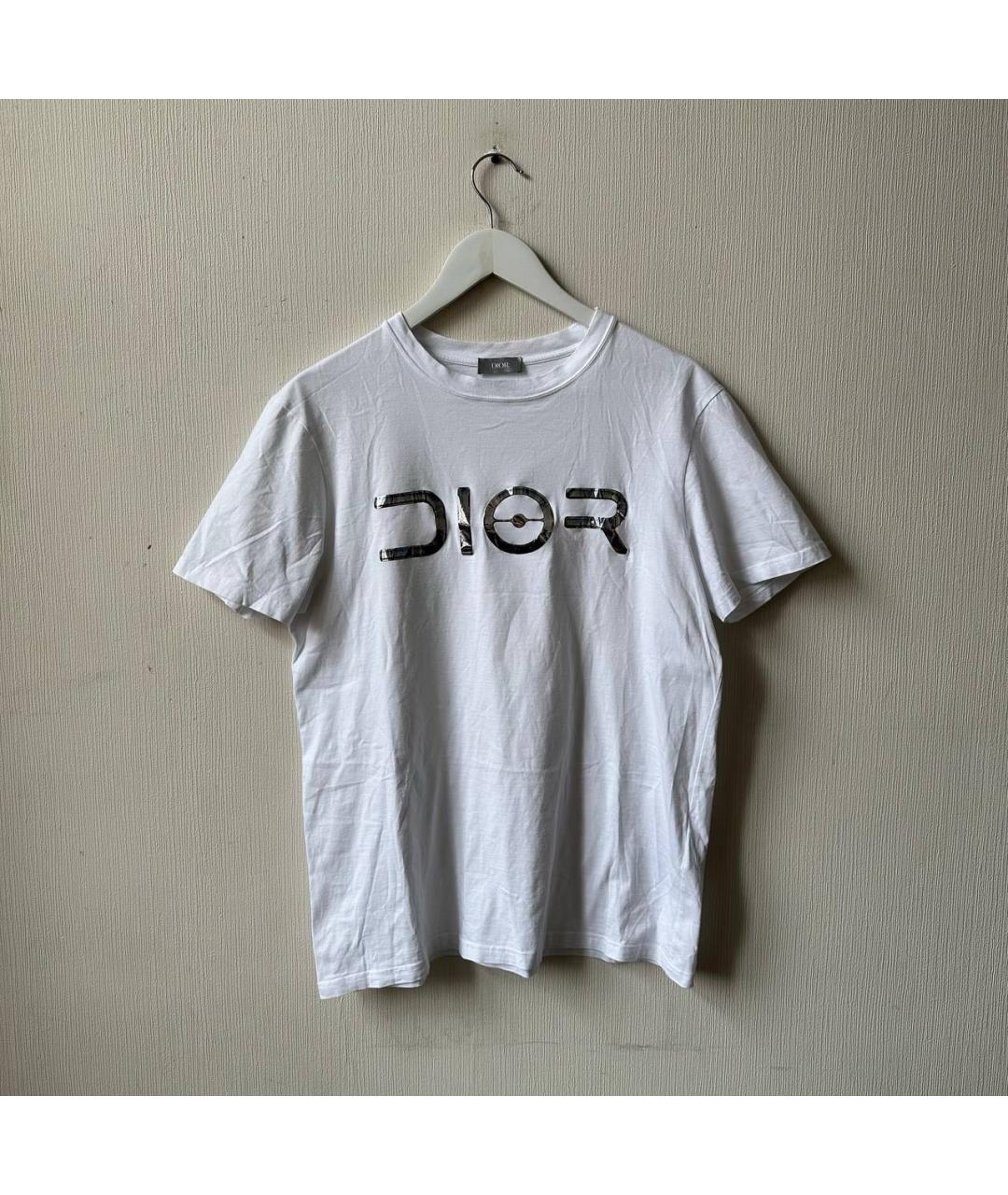 CHRISTIAN DIOR Белая хлопковая футболка, фото 4