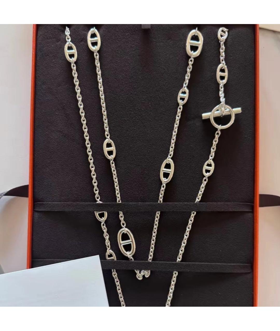HERMES Серебряное серебряное колье, фото 5