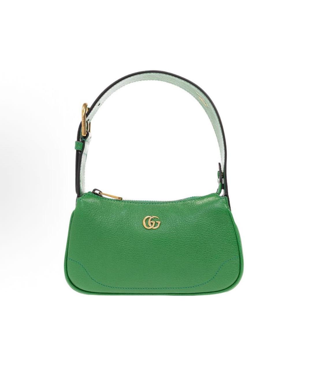 GUCCI Зеленая кожаная сумка с короткими ручками, фото 5
