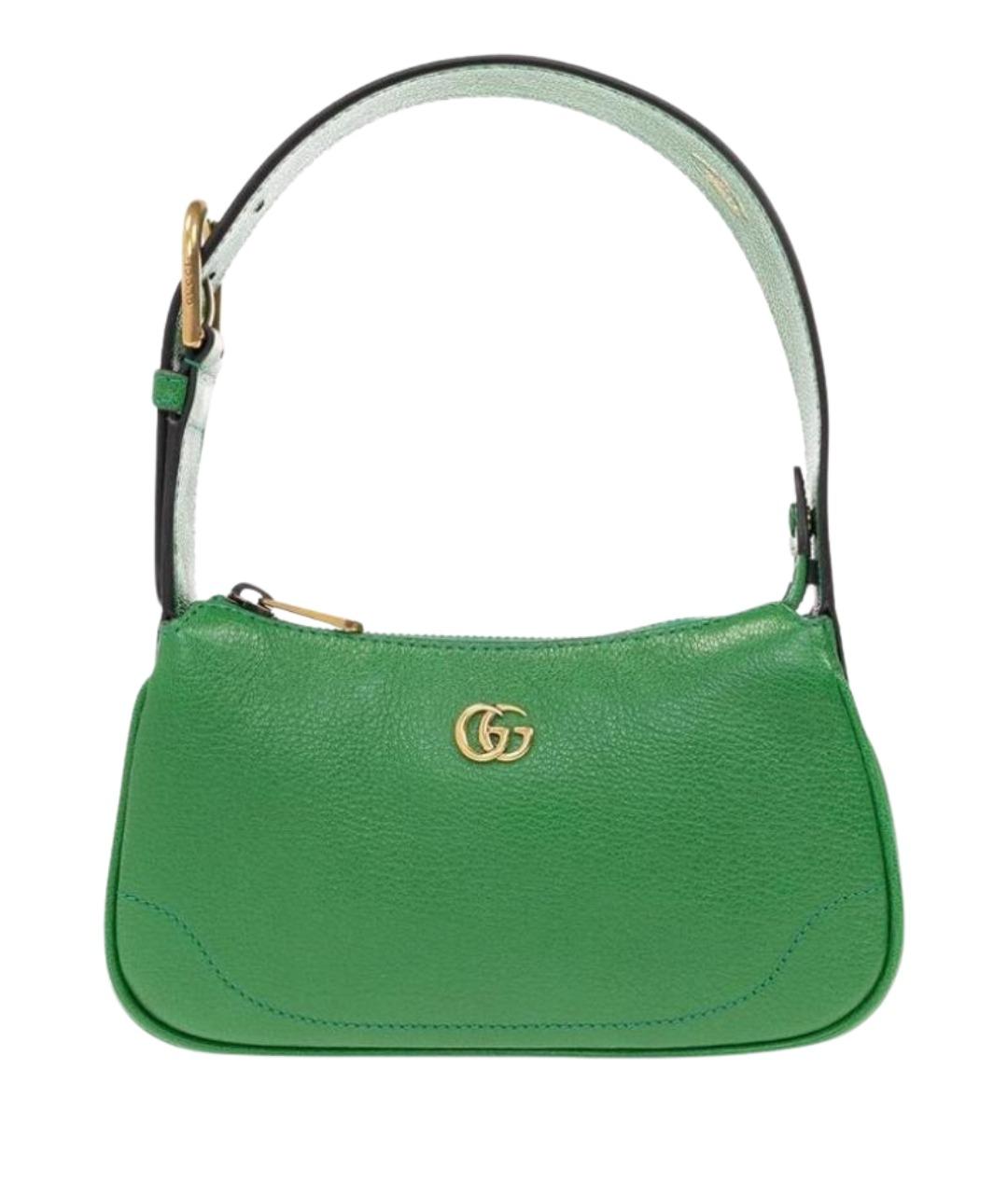 GUCCI Зеленая кожаная сумка с короткими ручками, фото 1
