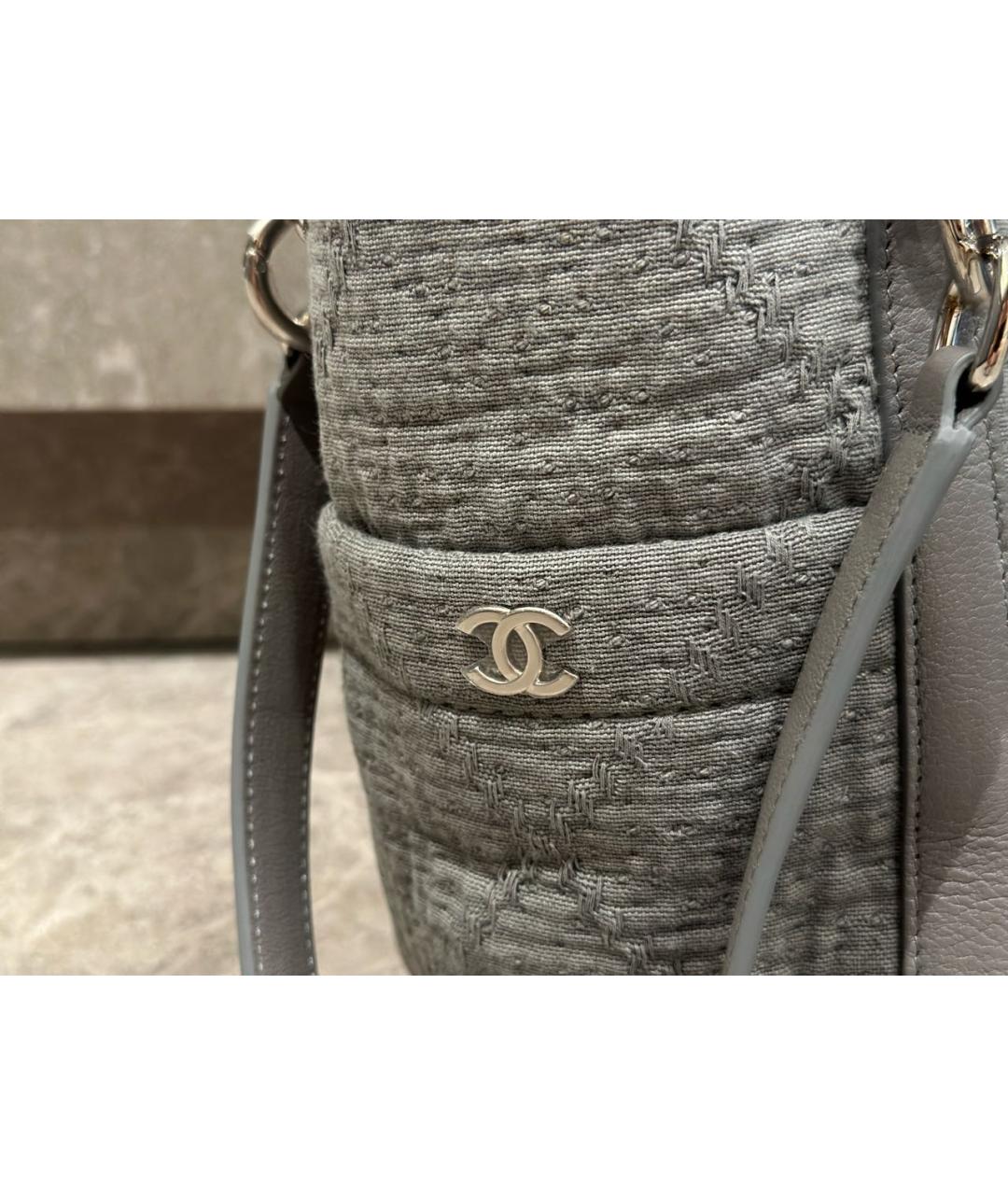 CHANEL Серая сумка тоут, фото 6