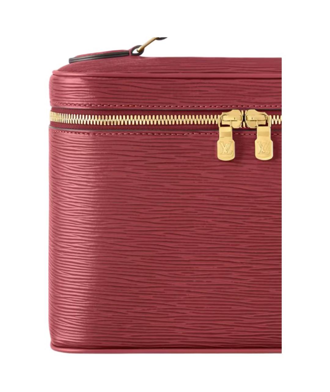 LOUIS VUITTON Красная кожаная косметичка, фото 5