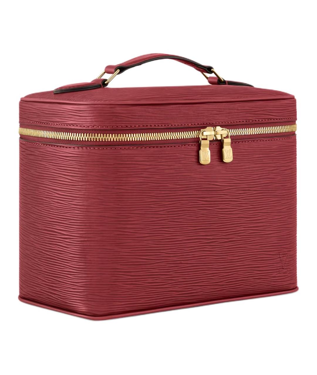 LOUIS VUITTON Красная кожаная косметичка, фото 2