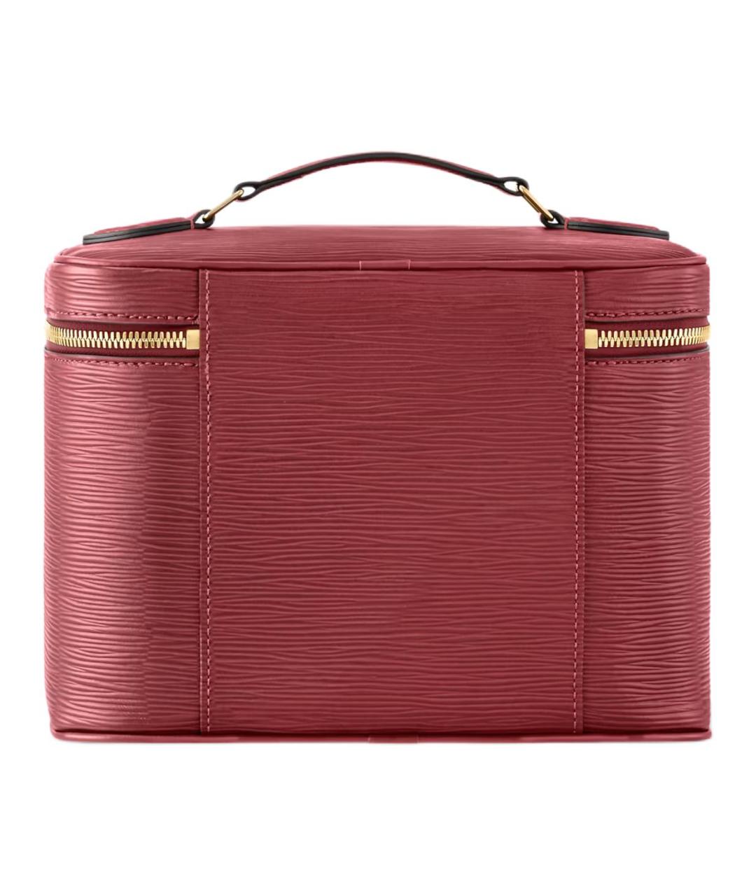LOUIS VUITTON Красная кожаная косметичка, фото 3