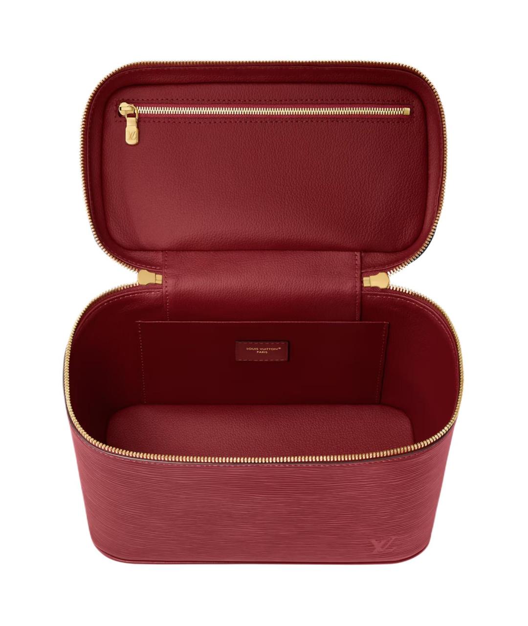 LOUIS VUITTON Красная кожаная косметичка, фото 4
