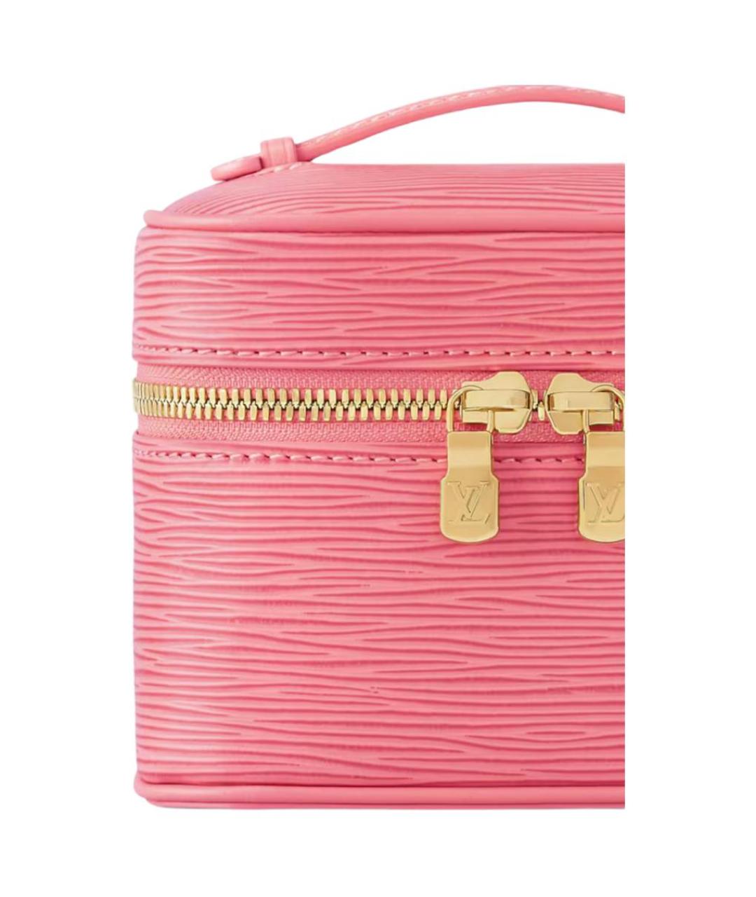 LOUIS VUITTON Розовая кожаная косметичка, фото 5