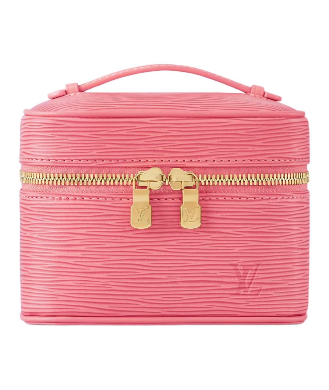 LOUIS VUITTON Розовая кожаная косметичка, фото 1