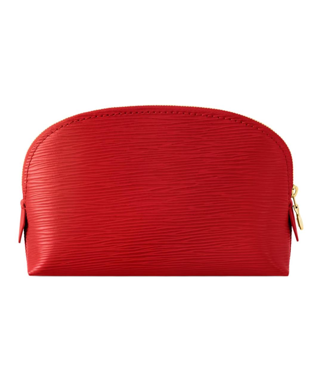 LOUIS VUITTON Красная кожаная косметичка, фото 3