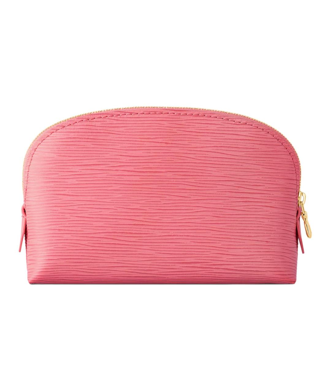 LOUIS VUITTON Розовая кожаная косметичка, фото 3
