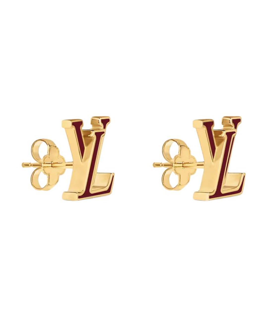 LOUIS VUITTON Золотые металлические серьги, фото 2