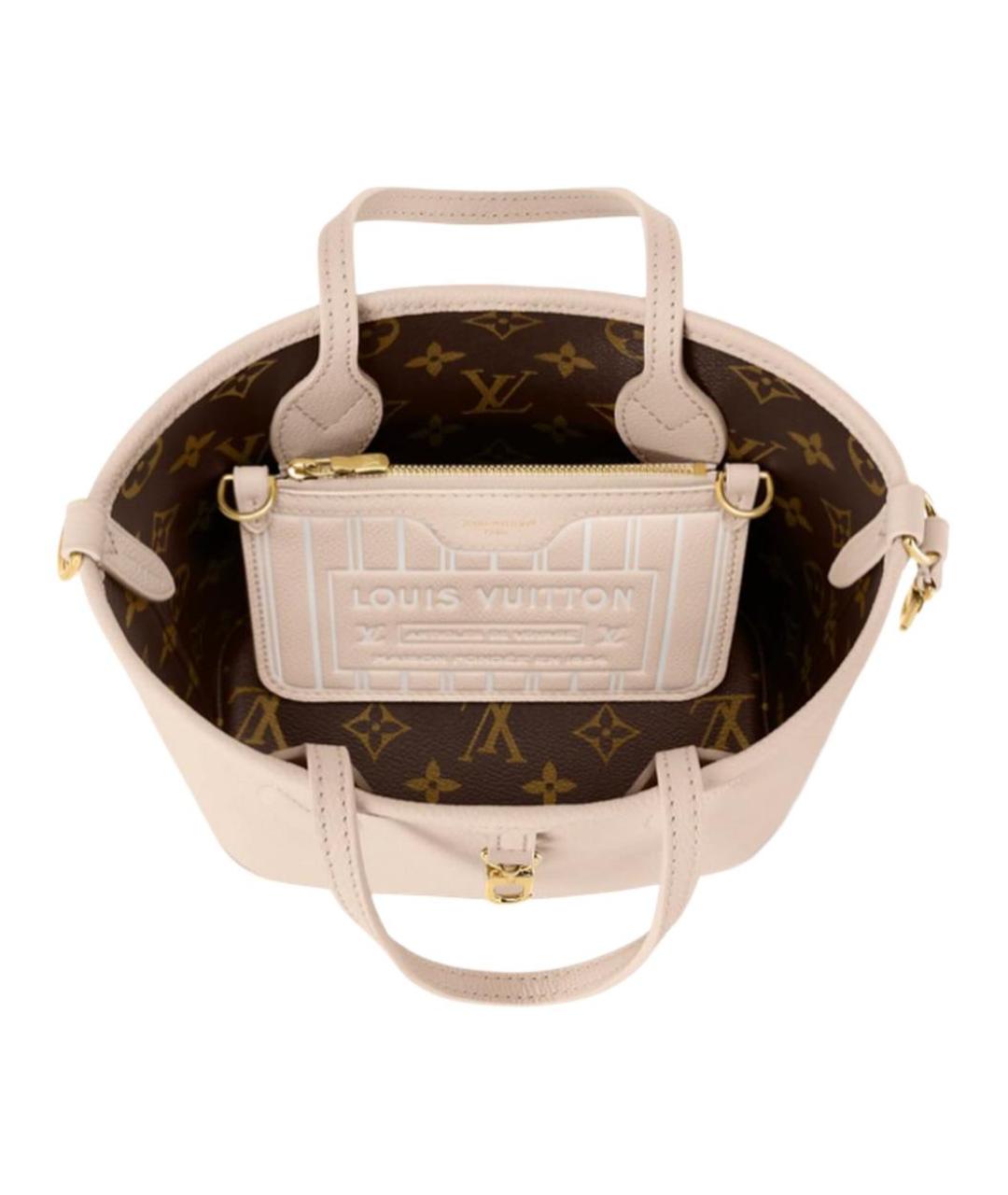 LOUIS VUITTON Коричневая кожаная сумка через плечо, фото 5