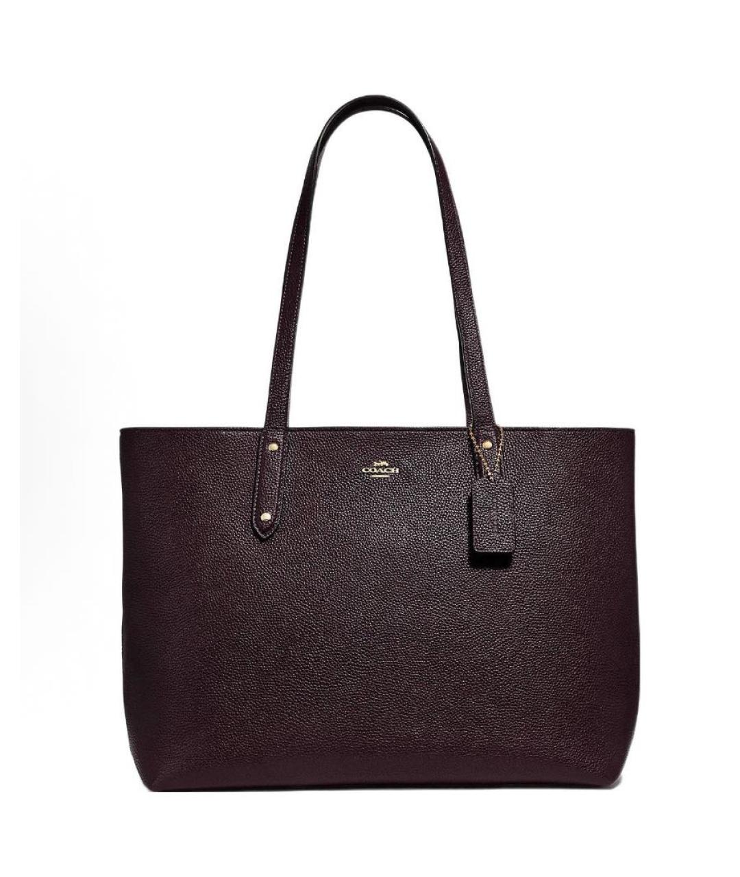 COACH Бордовая сумка тоут, фото 5