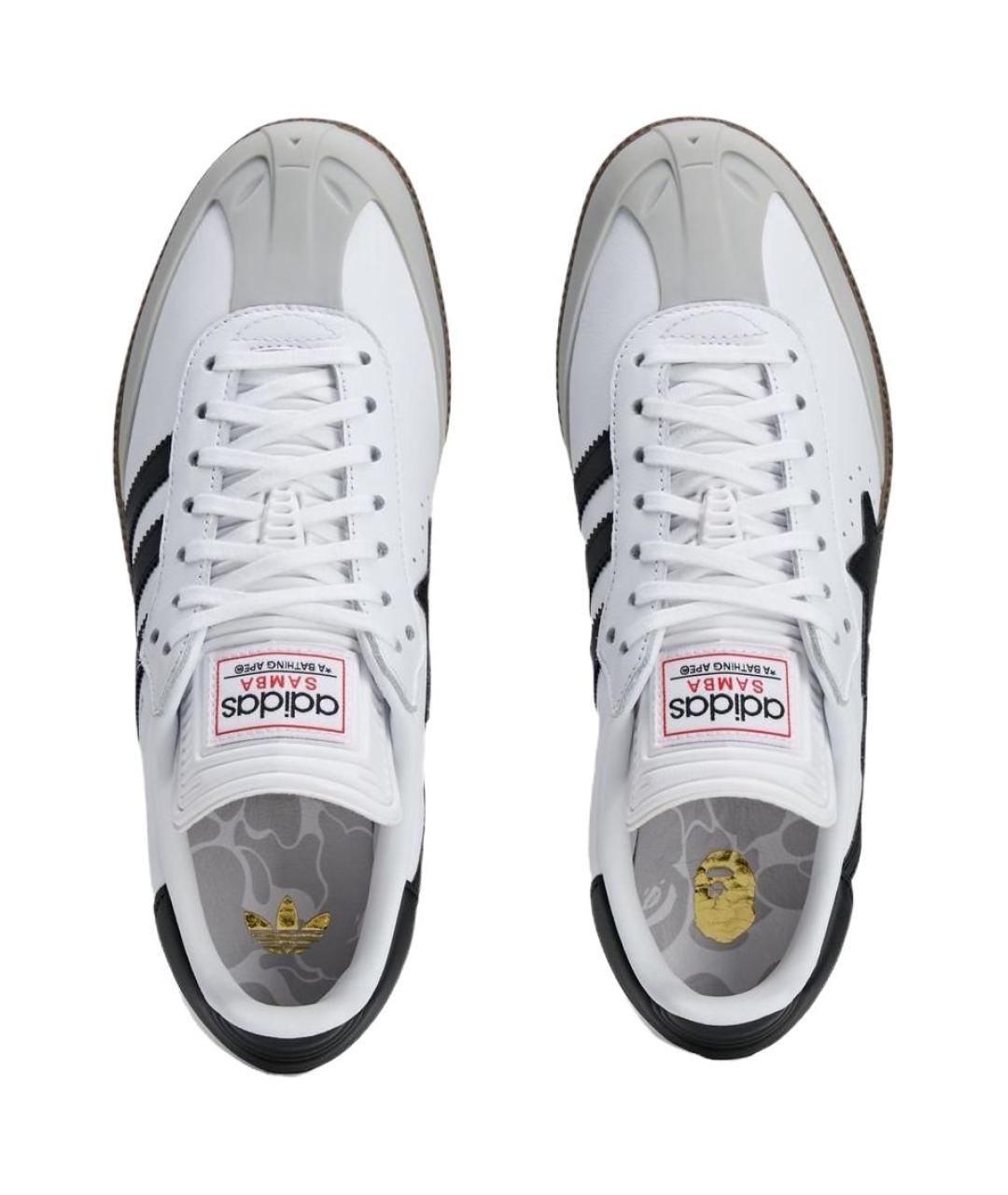 ADIDAS Белые кожаные кеды, фото 4