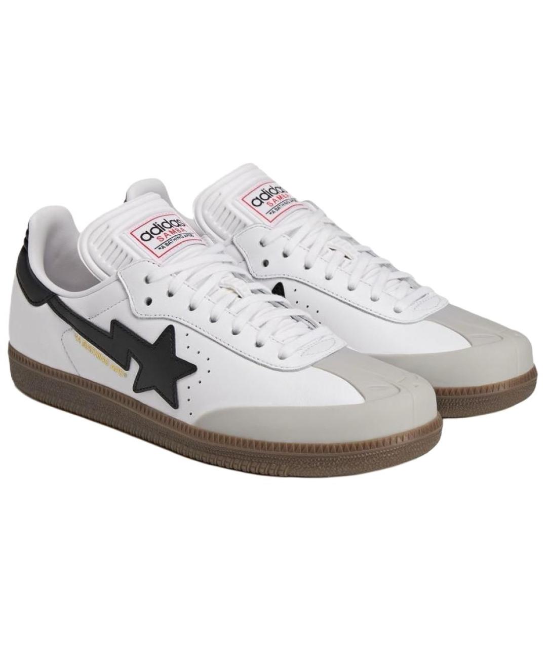 ADIDAS Белые кожаные кеды, фото 3