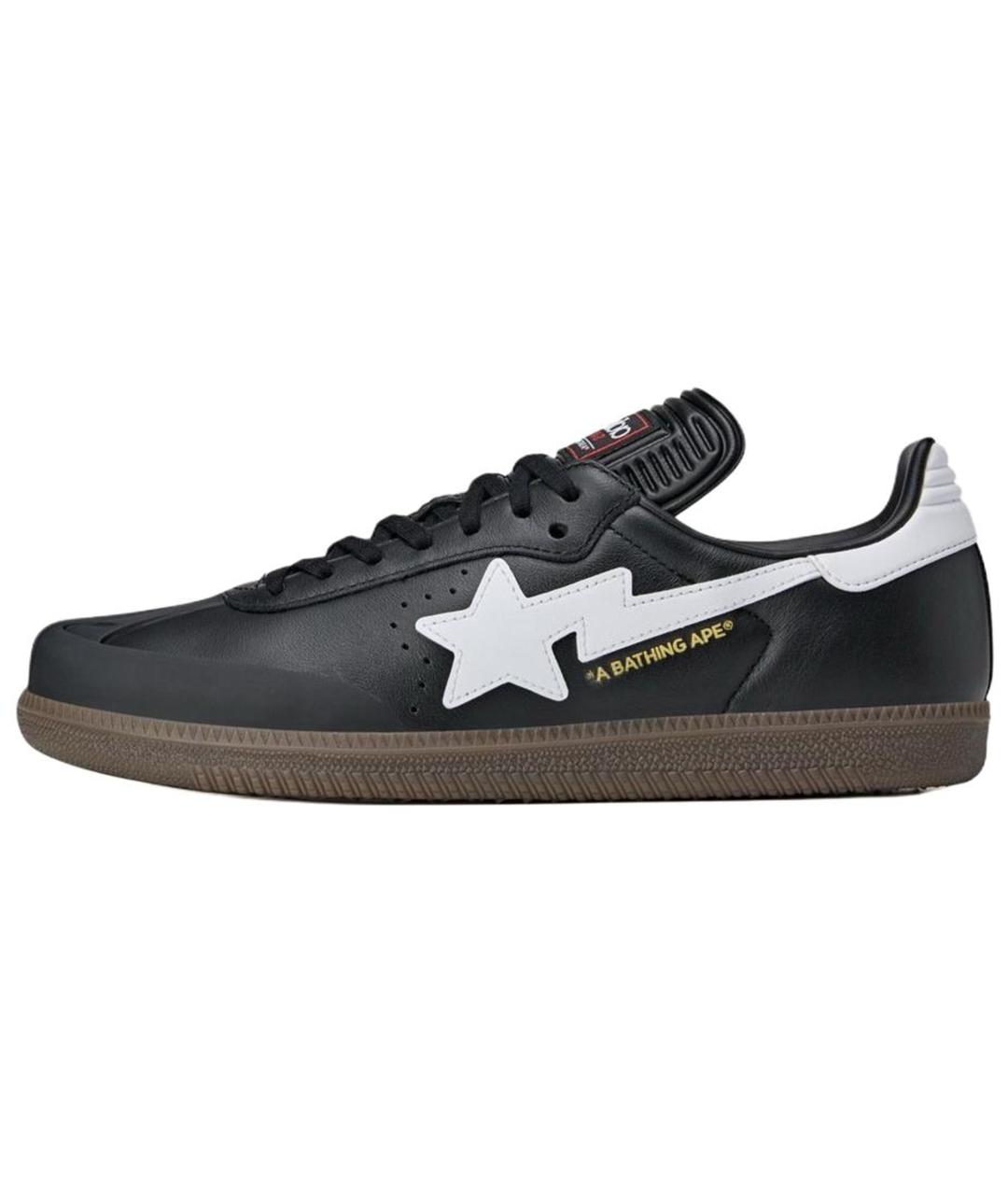 ADIDAS Черные кожаные кеды, фото 2