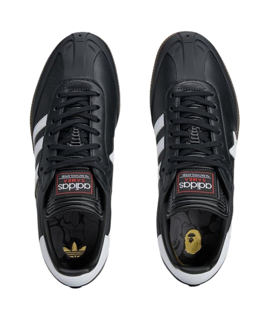 ADIDAS Черные кожаные кеды, фото 4