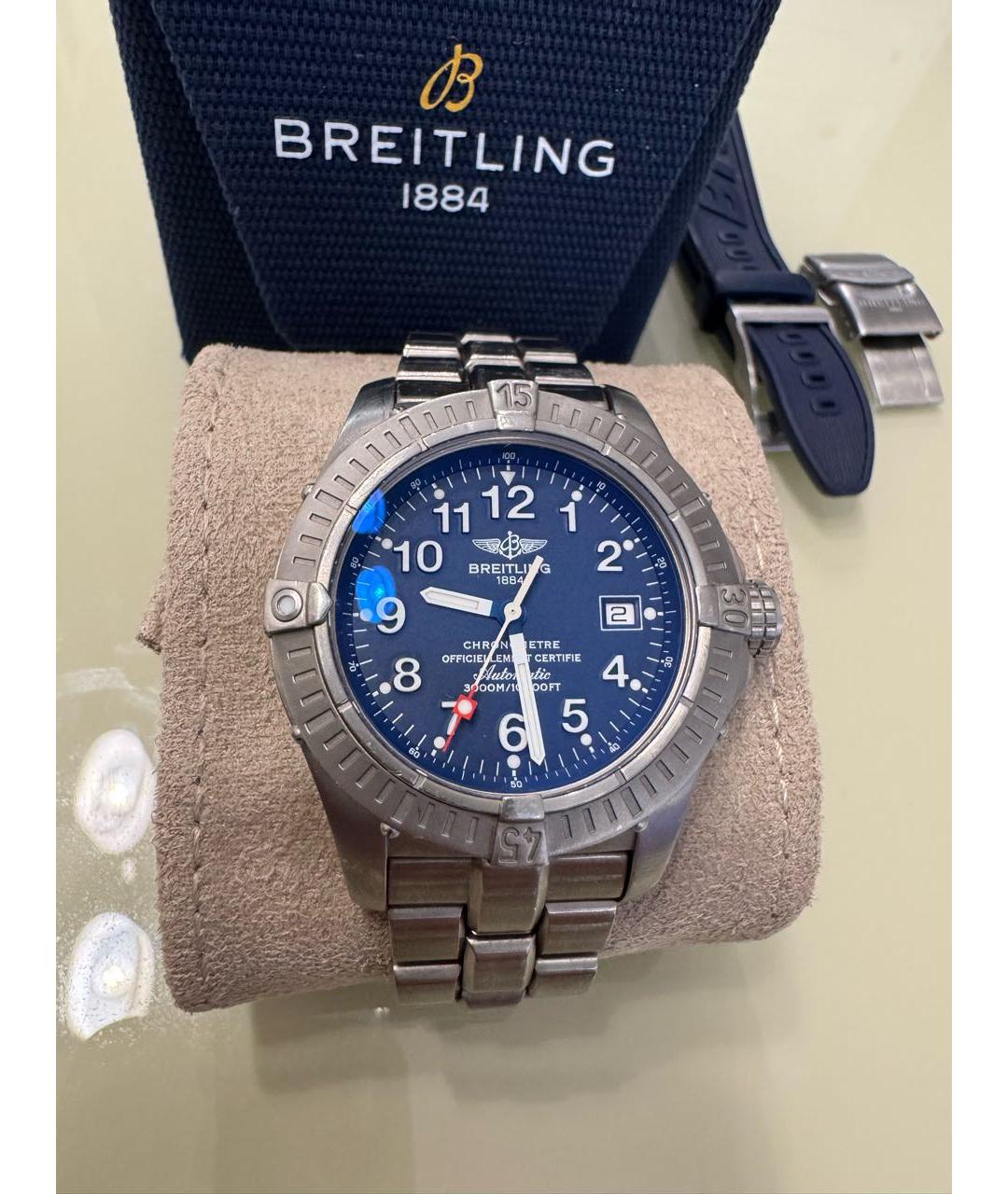 BREITLING Серебряные титановые часы, фото 5