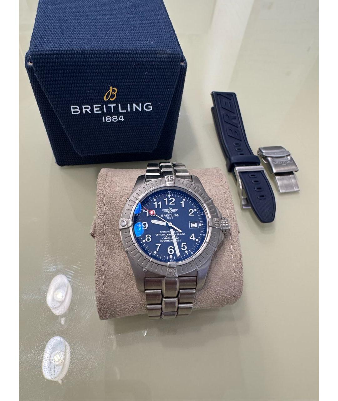 BREITLING Серебряные титановые часы, фото 4