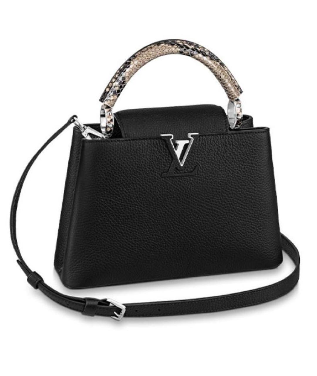 LOUIS VUITTON Черная сумка через плечо из экзотической кожи, фото 1