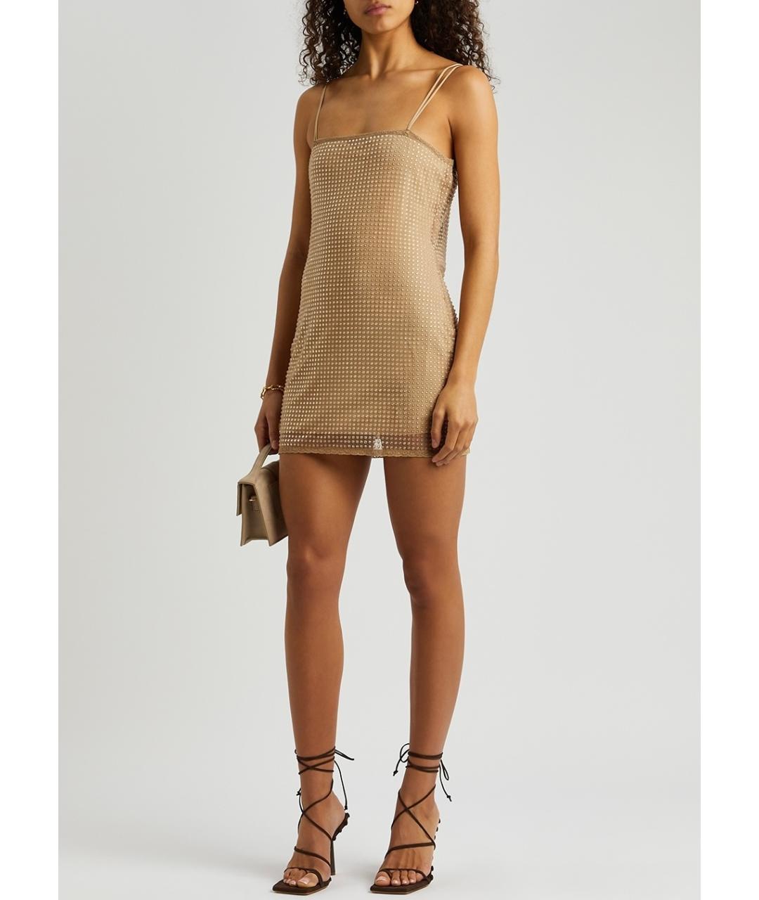 ALEXANDER WANG Бежевое коктейльное платье, фото 7