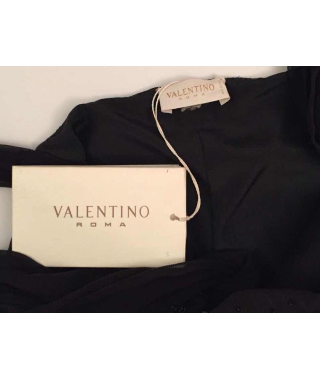 VALENTINO Черное шелковое вечернее платье, фото 7
