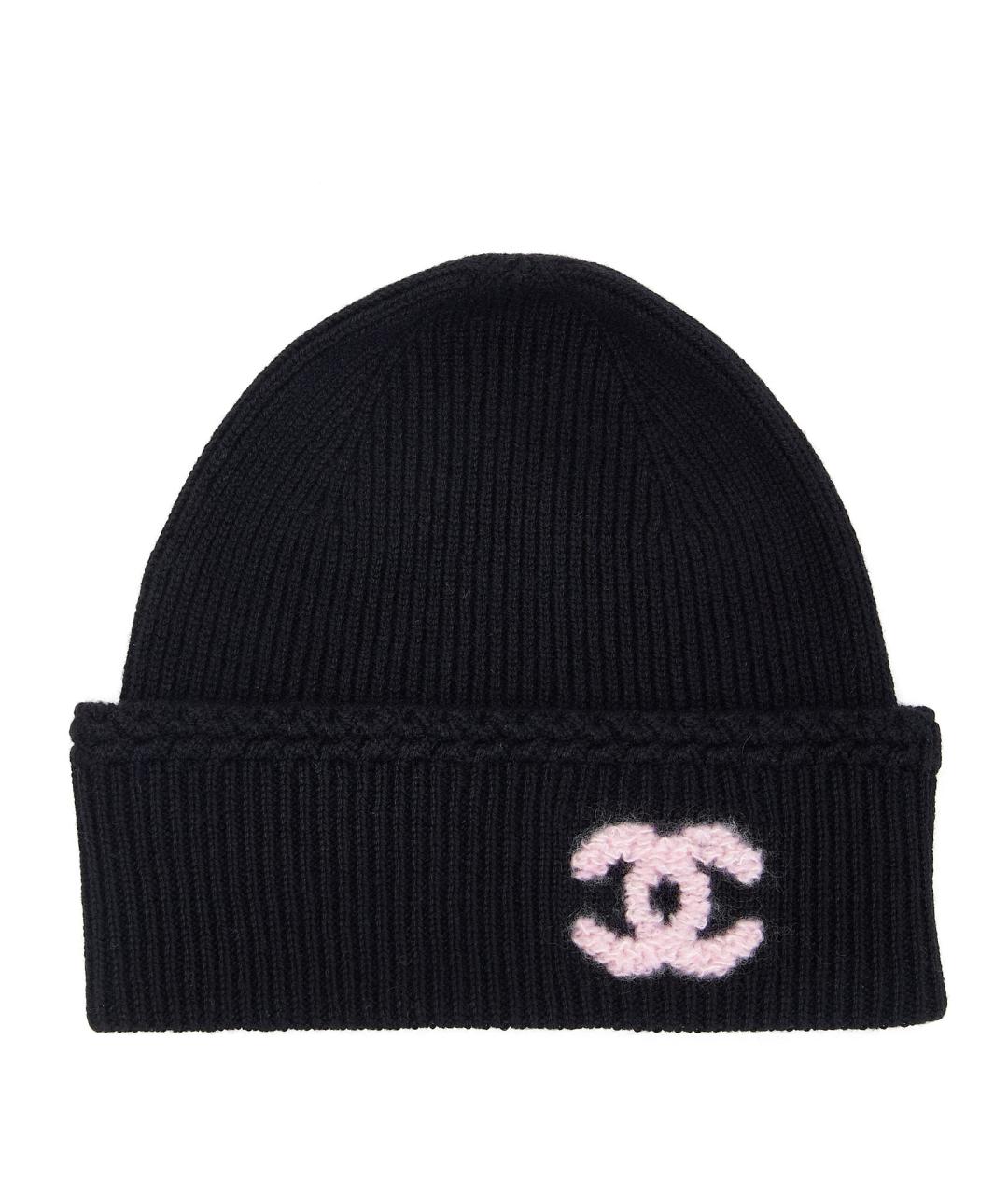 CHANEL Черная кашемировая шапка, фото 1
