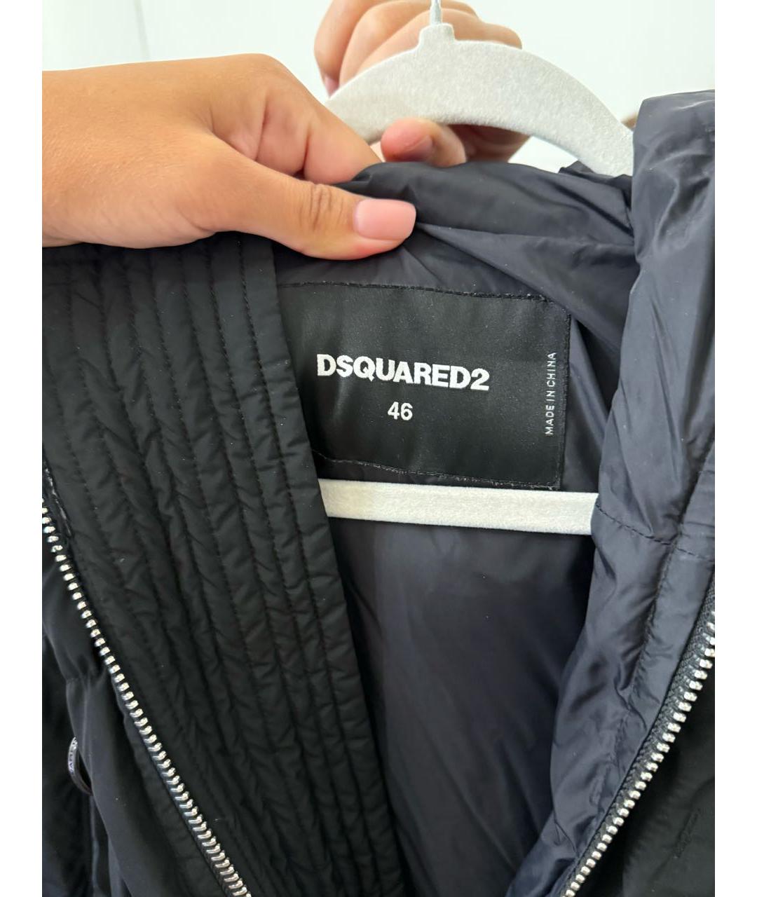 DSQUARED2 Черная полиэстеровая куртка, фото 3
