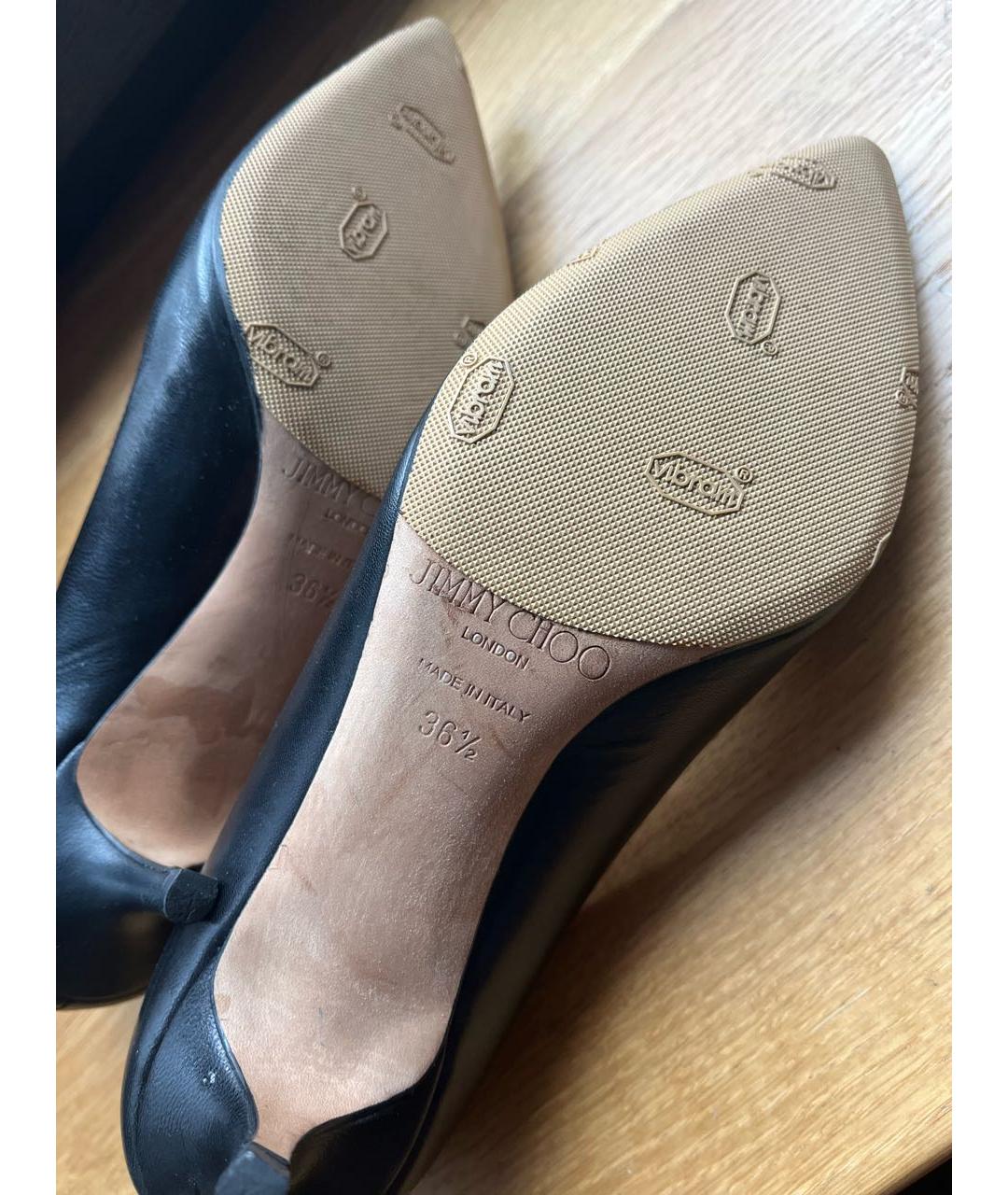 JIMMY CHOO Черные кожаные туфли, фото 3