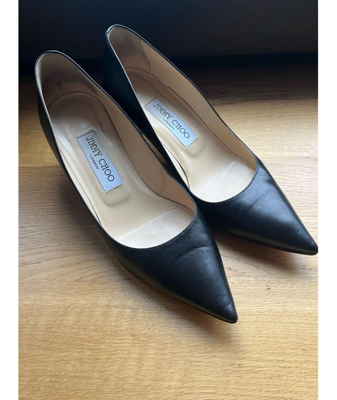 JIMMY CHOO Черные кожаные туфли, фото 2
