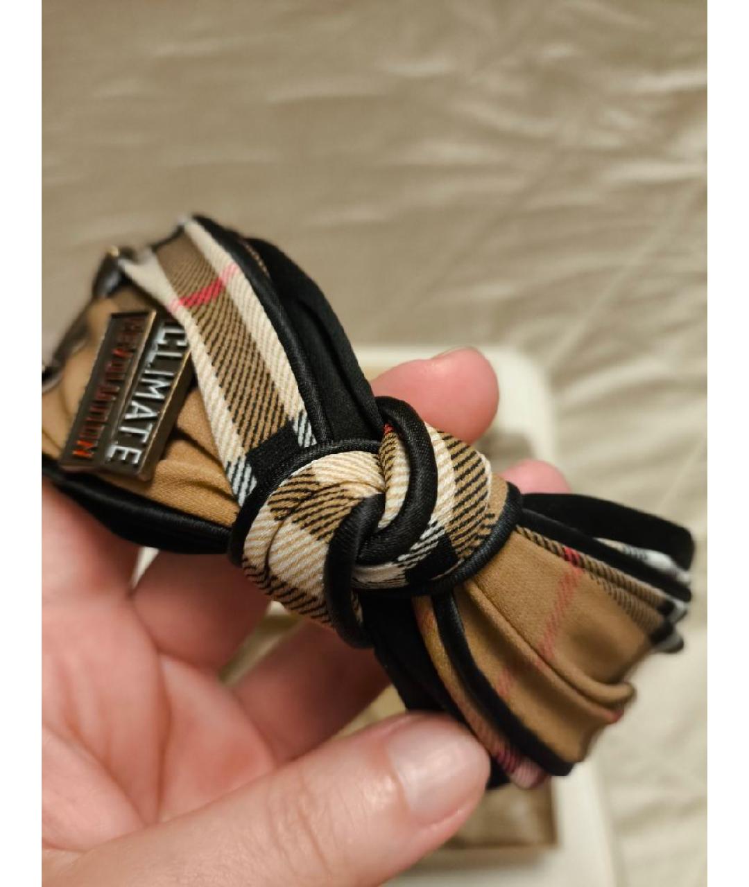 BURBERRY Коричневый ободок, фото 6