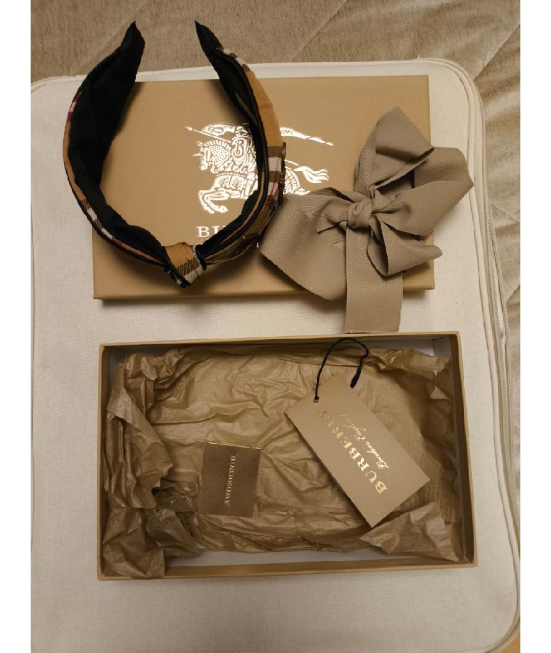 BURBERRY Коричневый ободок, фото 8
