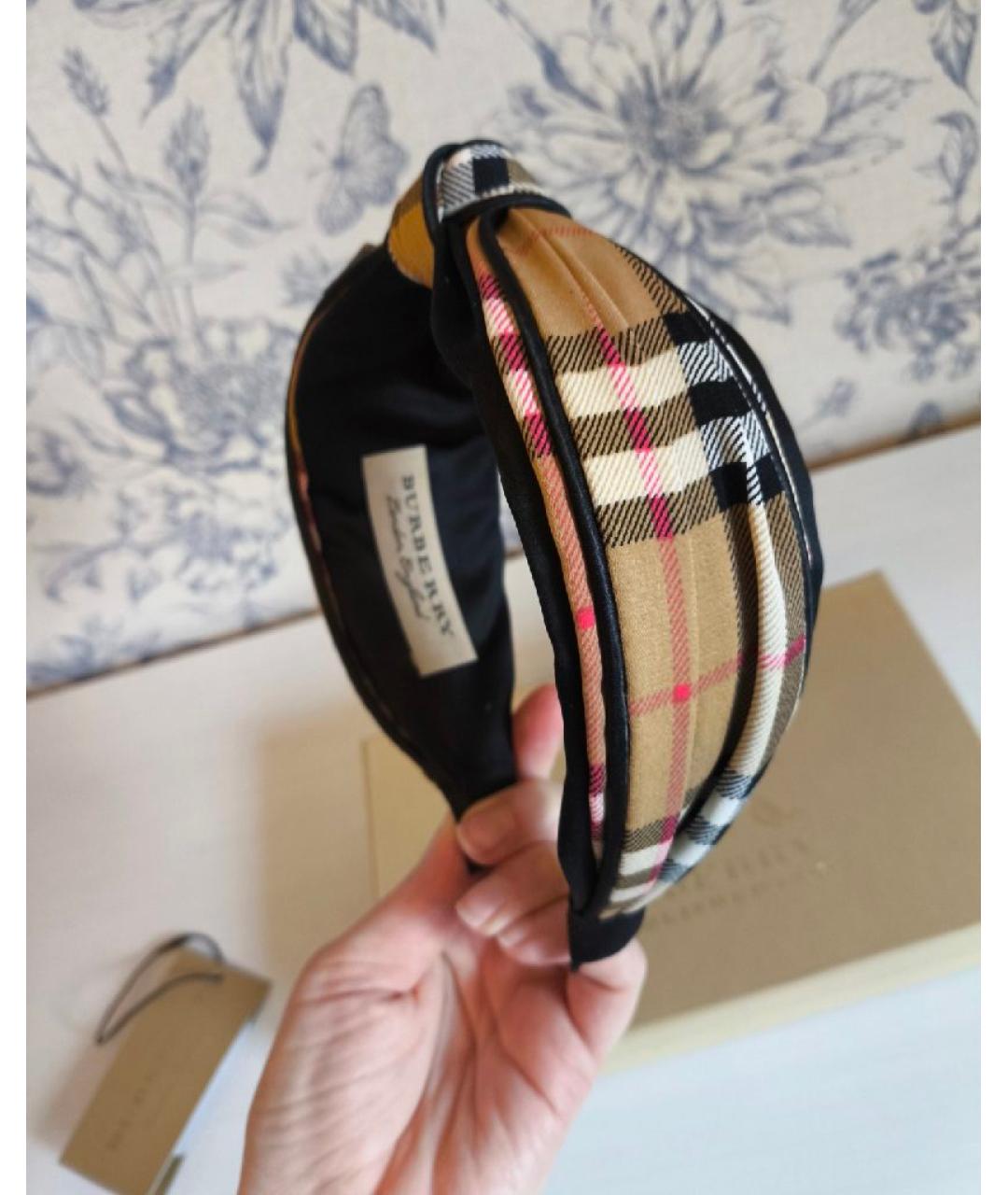 BURBERRY Коричневый ободок, фото 4