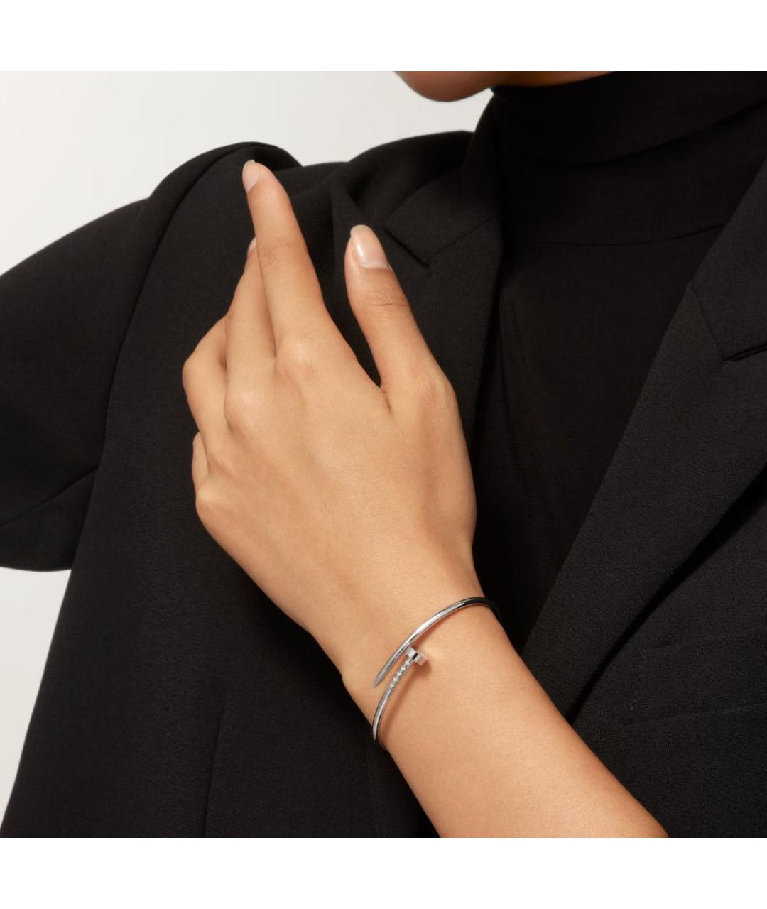 CARTIER Белый браслет из белого золота, фото 4