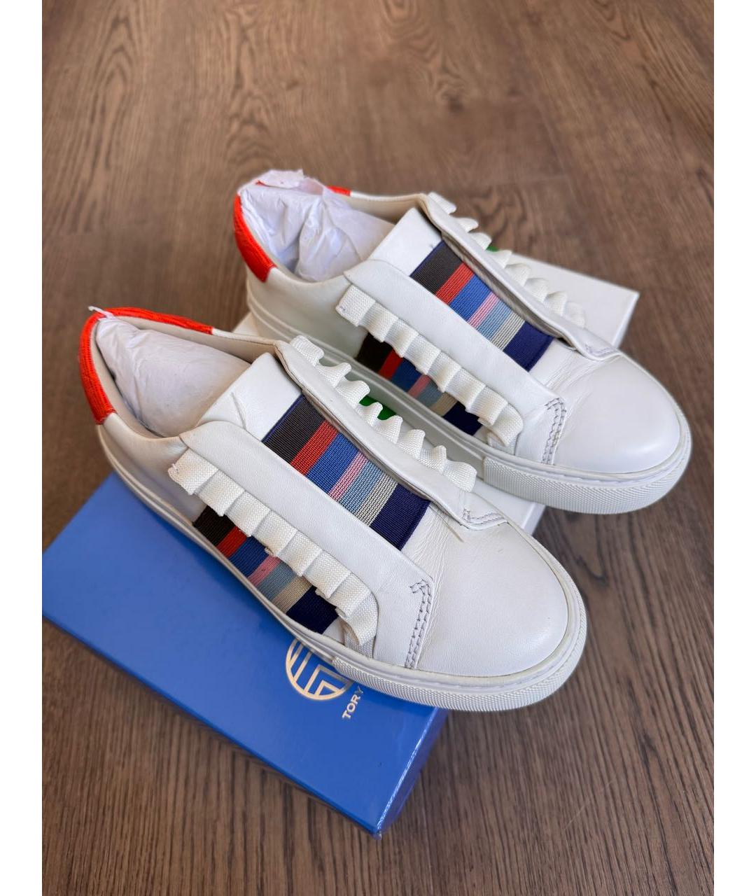 TORY BURCH Белые кожаные кеды, фото 2