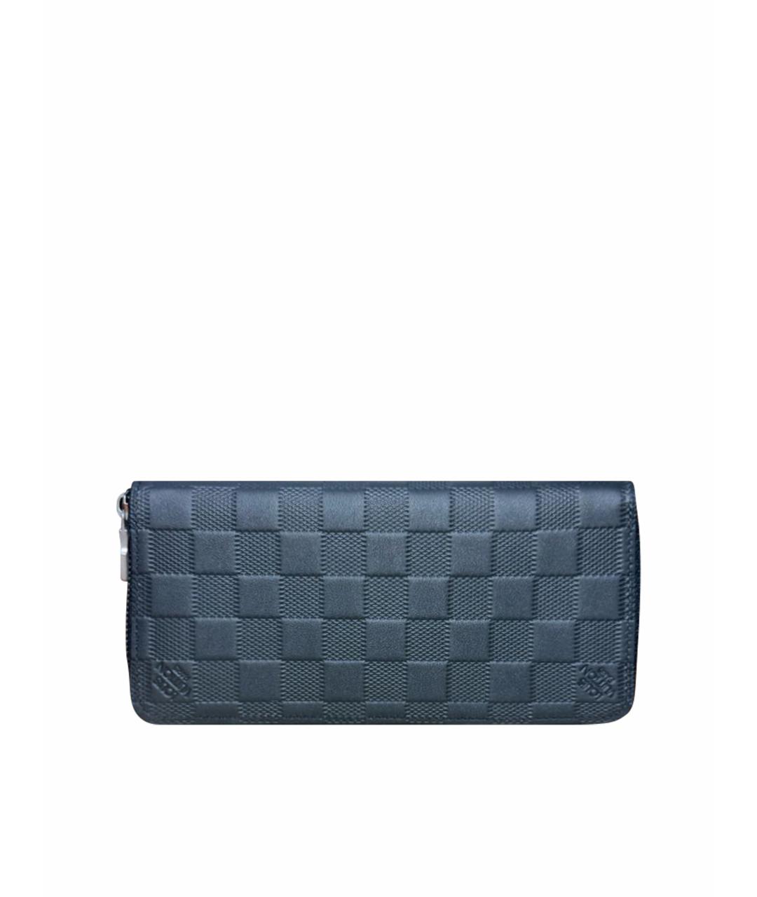 LOUIS VUITTON Антрацитовый кожаный кошелек, фото 1