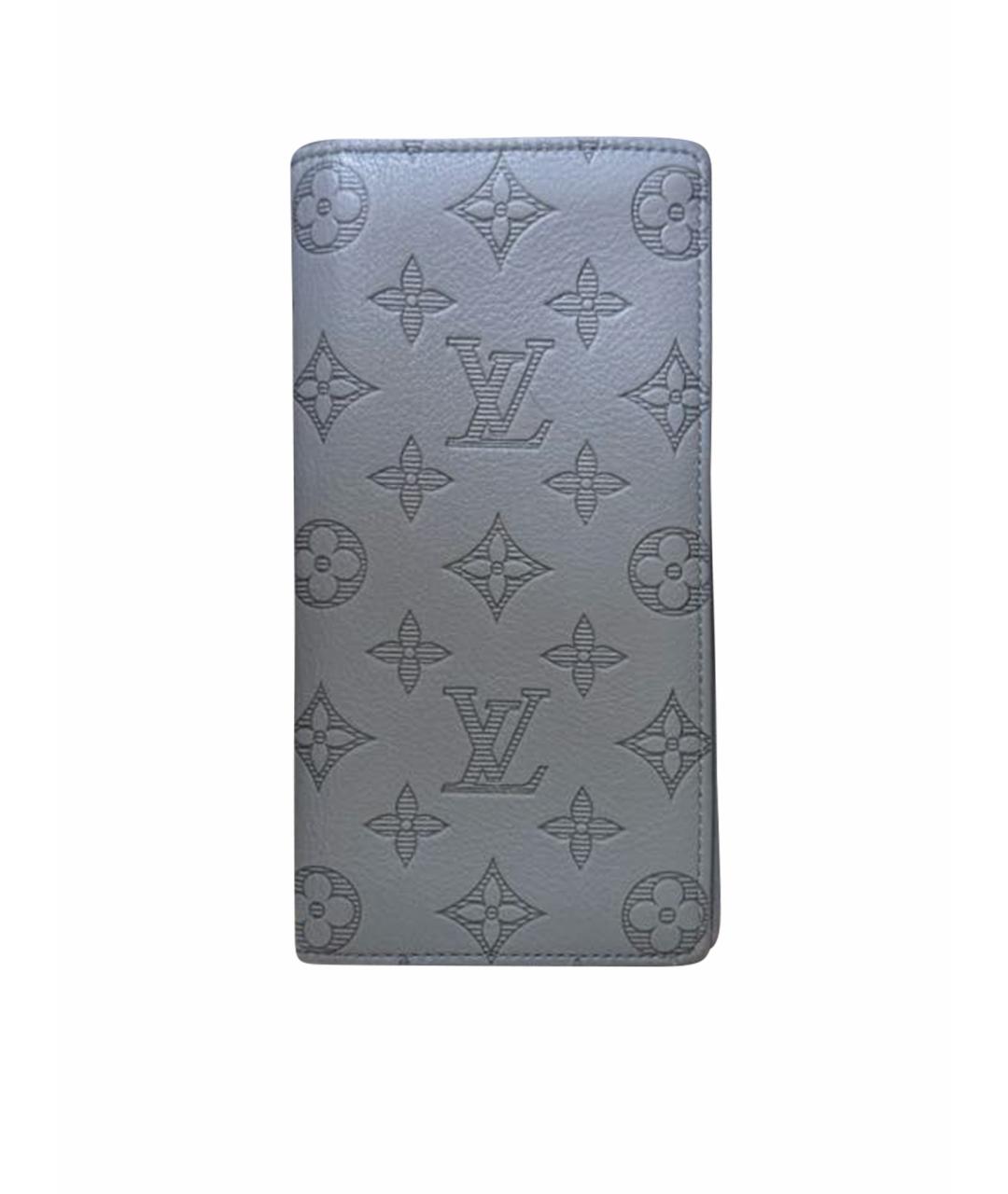 LOUIS VUITTON Серый кожаный кошелек, фото 1