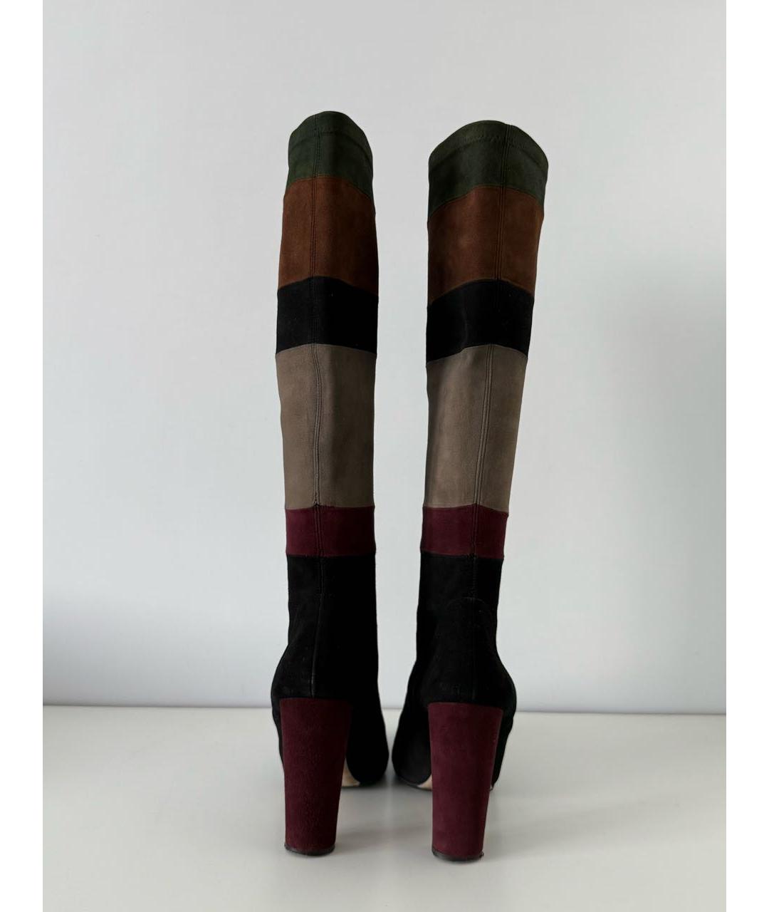 MANOLO BLAHNIK Мульти замшевые сапоги, фото 5