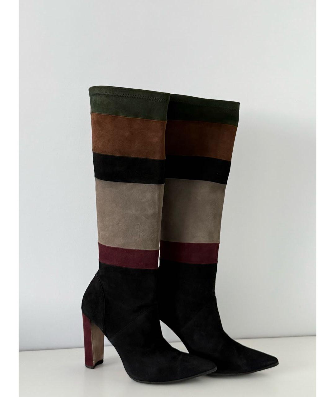 MANOLO BLAHNIK Мульти замшевые сапоги, фото 6