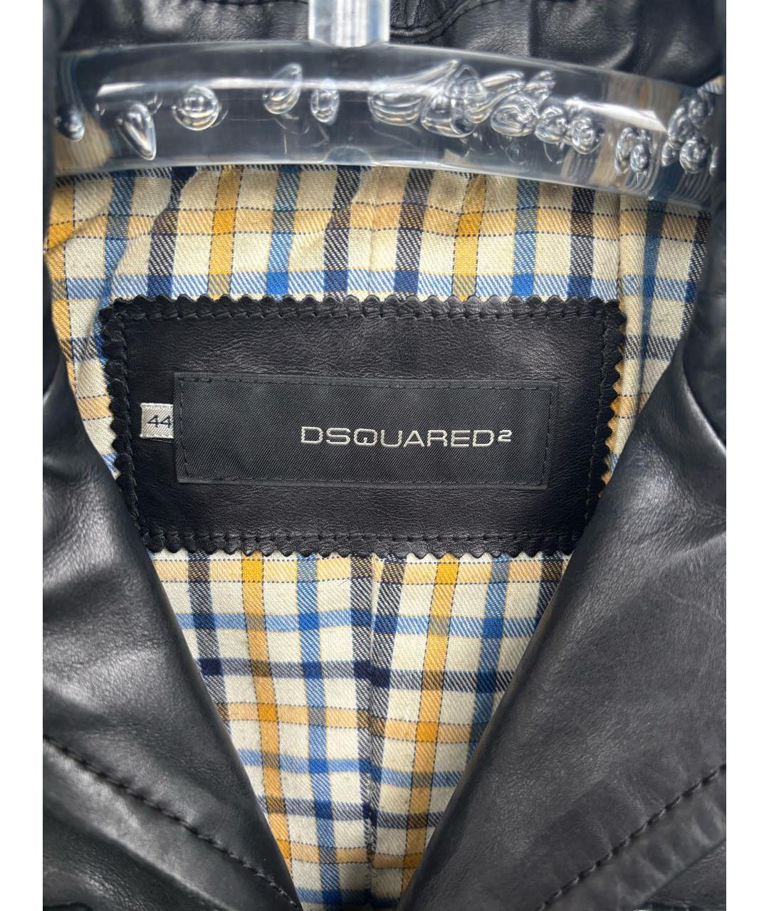 DSQUARED2 Черная кожаная куртка, фото 6