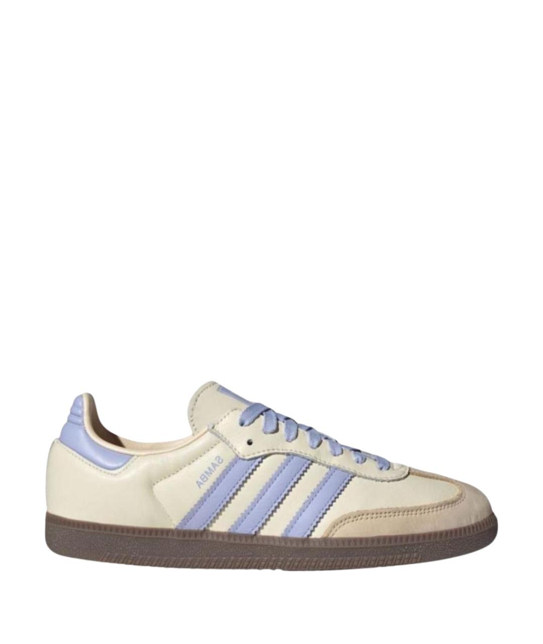 ADIDAS Бежевые кожаные кроссовки, фото 1