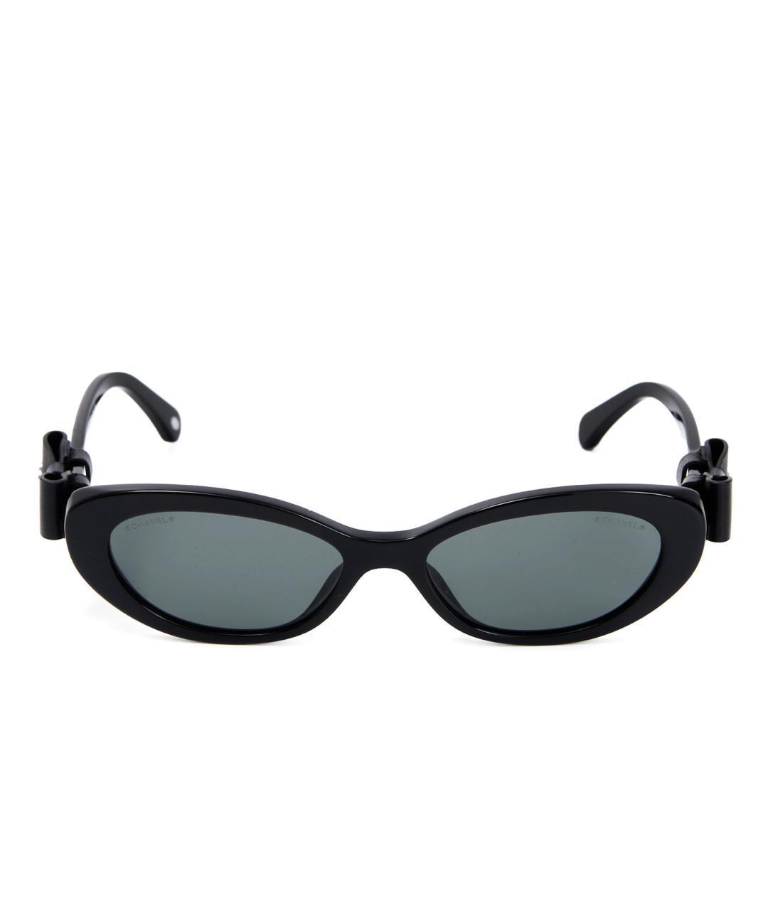 CHANEL Черные пластиковые солнцезащитные очки, фото 2