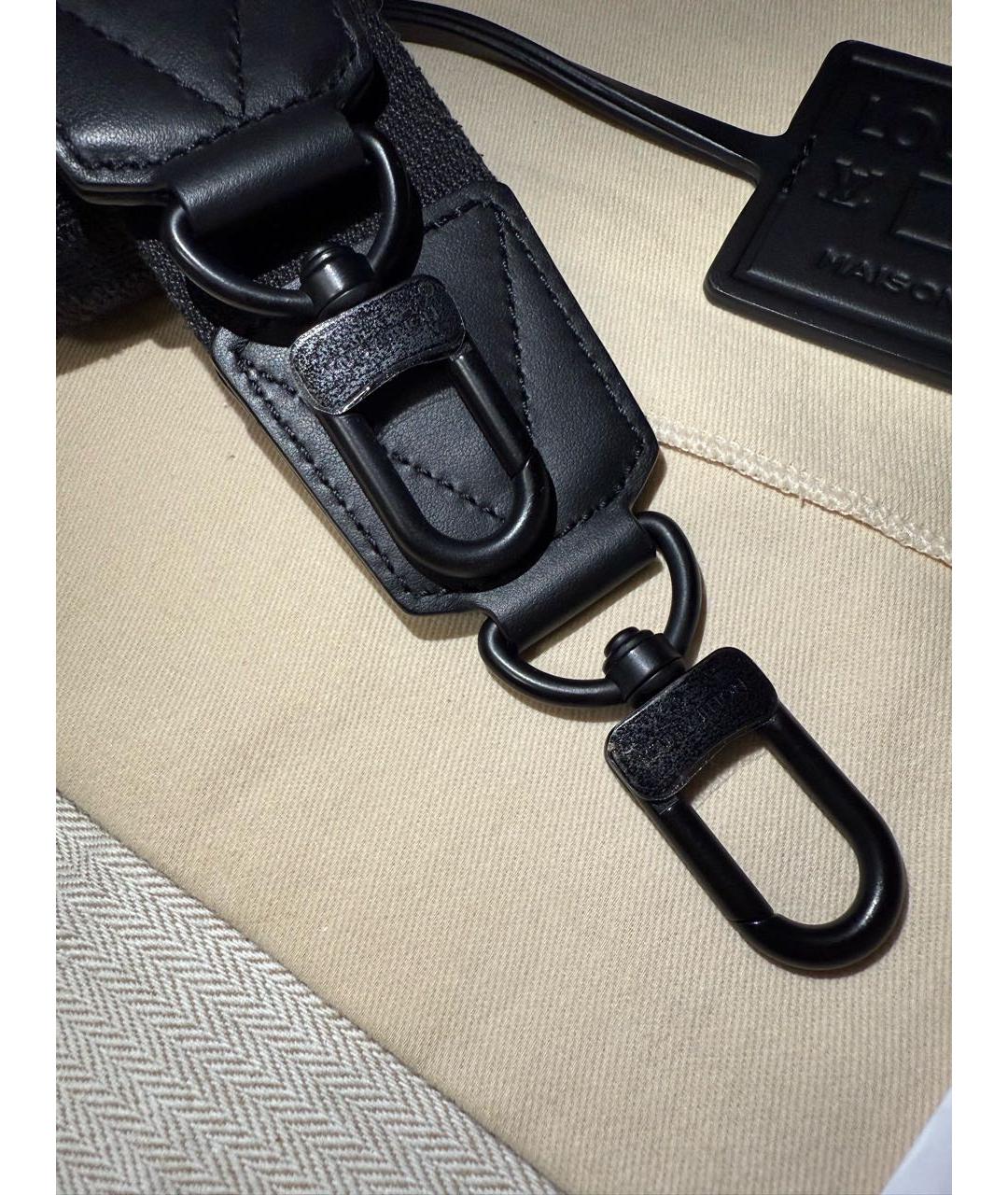 LOUIS VUITTON Черная кожаная сумка на плечо, фото 3