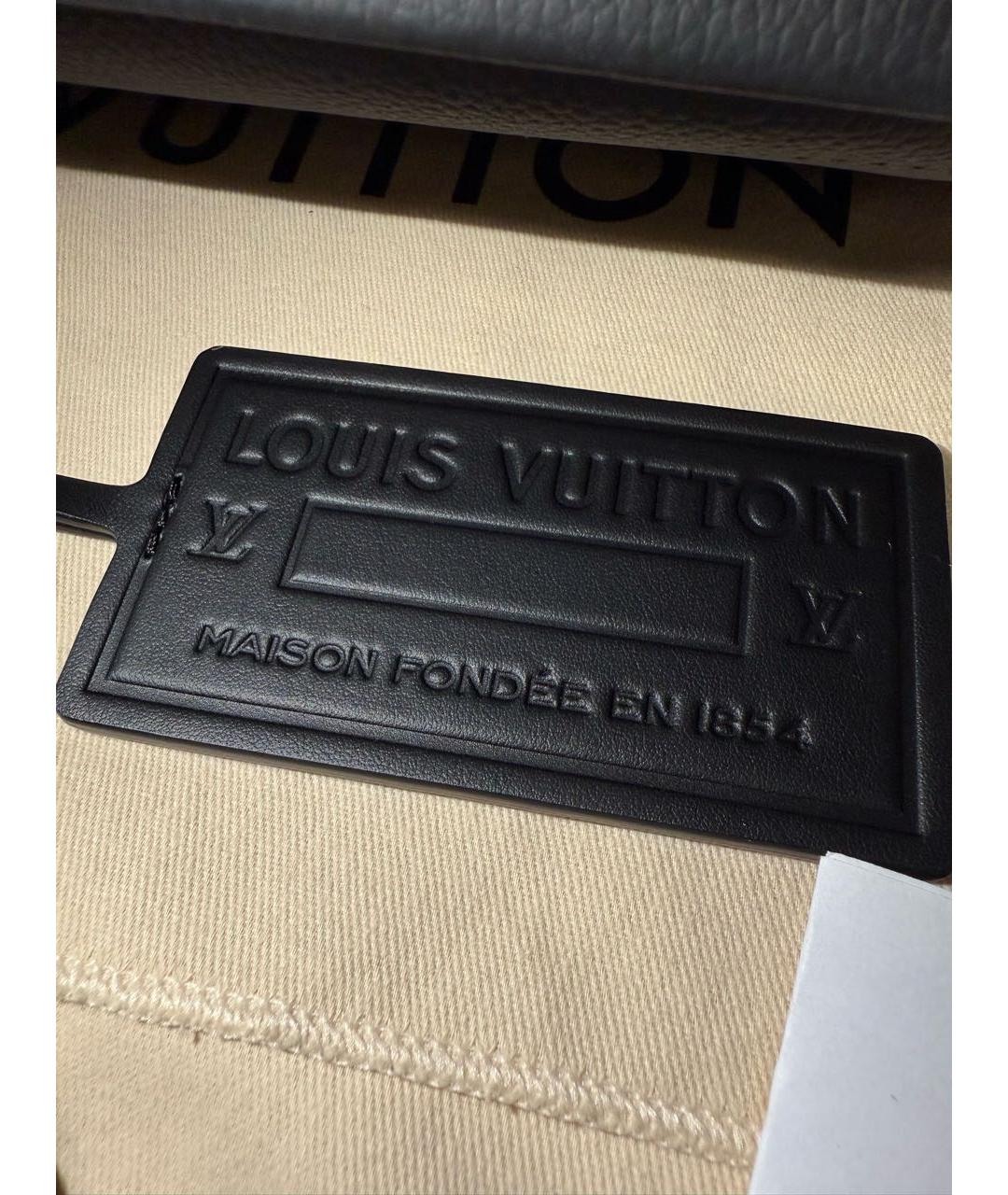 LOUIS VUITTON Черная кожаная сумка на плечо, фото 4