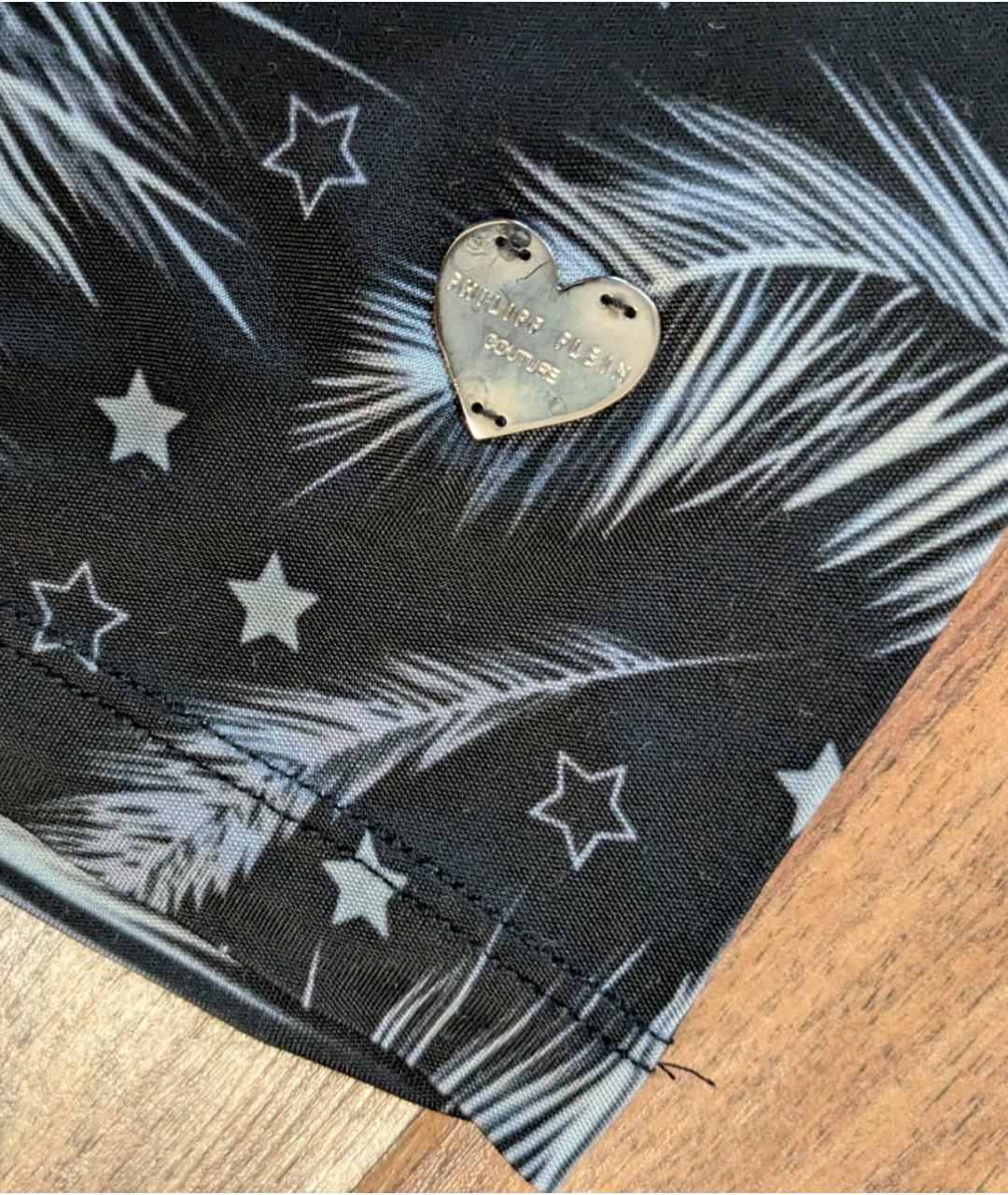 PHILIPP PLEIN Черное вискозное повседневное платье, фото 5