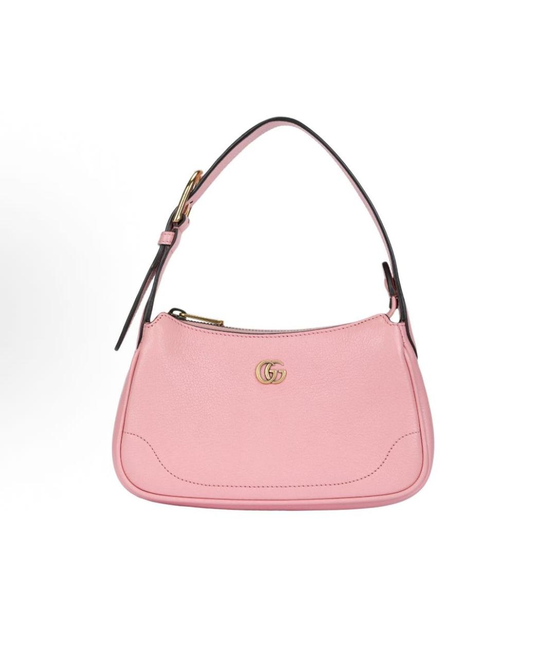 GUCCI Розовая кожаная сумка с короткими ручками, фото 5