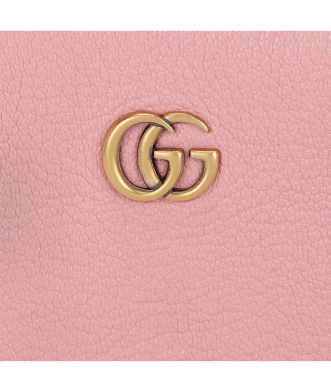 GUCCI Розовая кожаная сумка с короткими ручками, фото 4