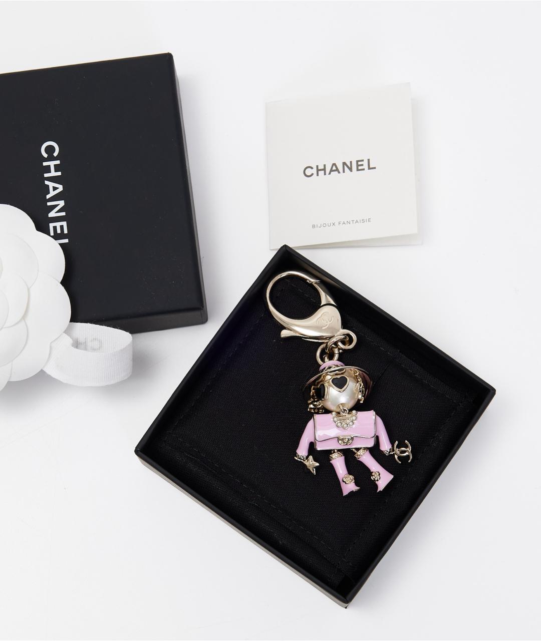 CHANEL Розовый брелок, фото 3