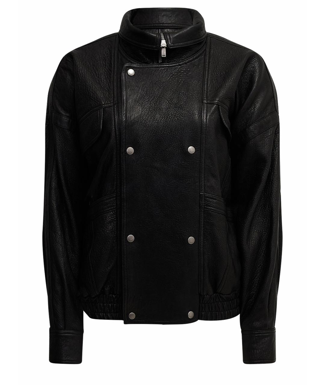 SAINT LAURENT Черная кожаная куртка, фото 1