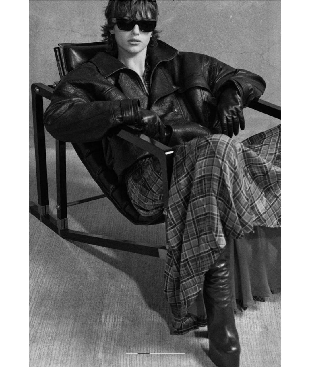 SAINT LAURENT Черная кожаная куртка, фото 6