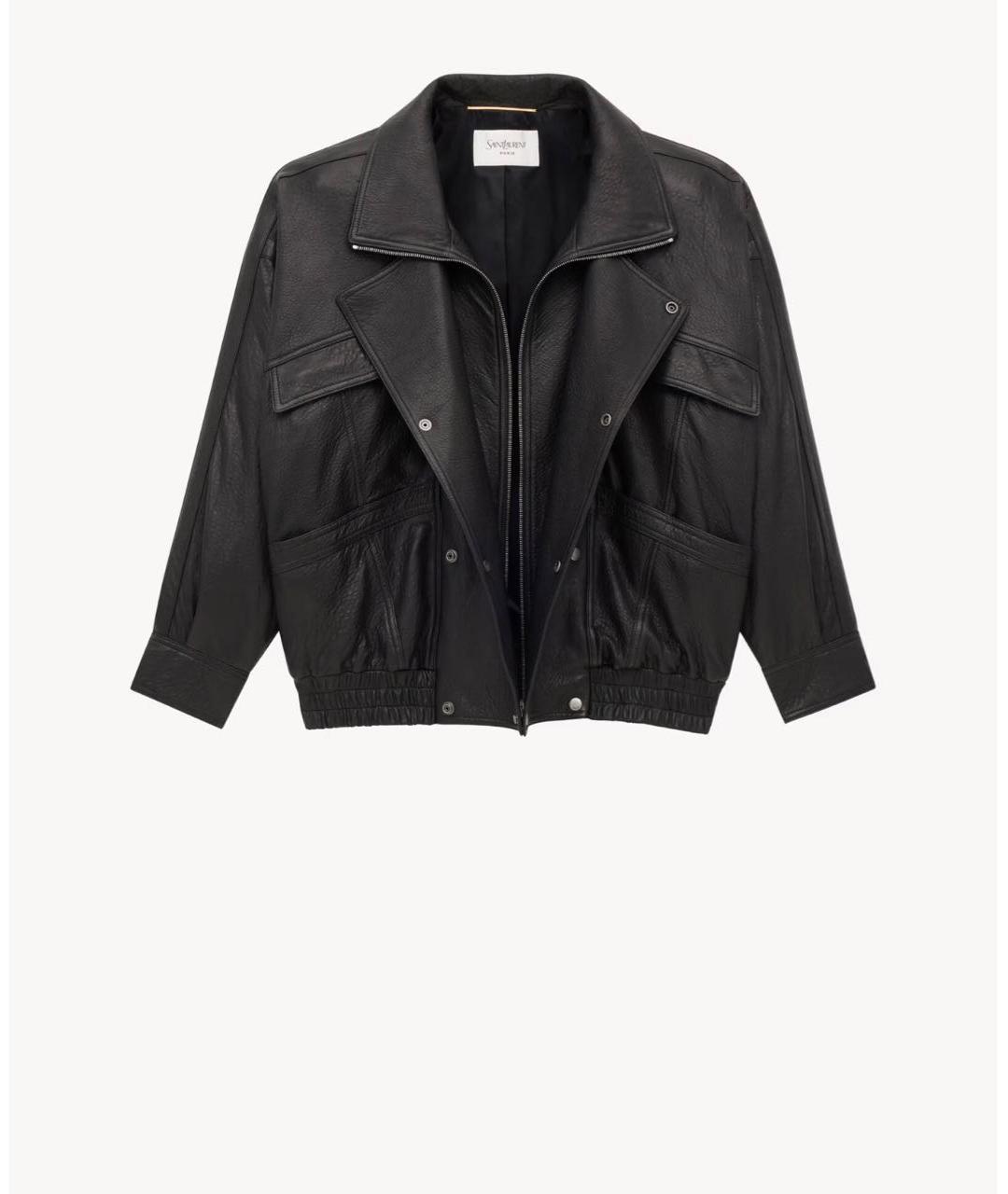 SAINT LAURENT Черная кожаная куртка, фото 7